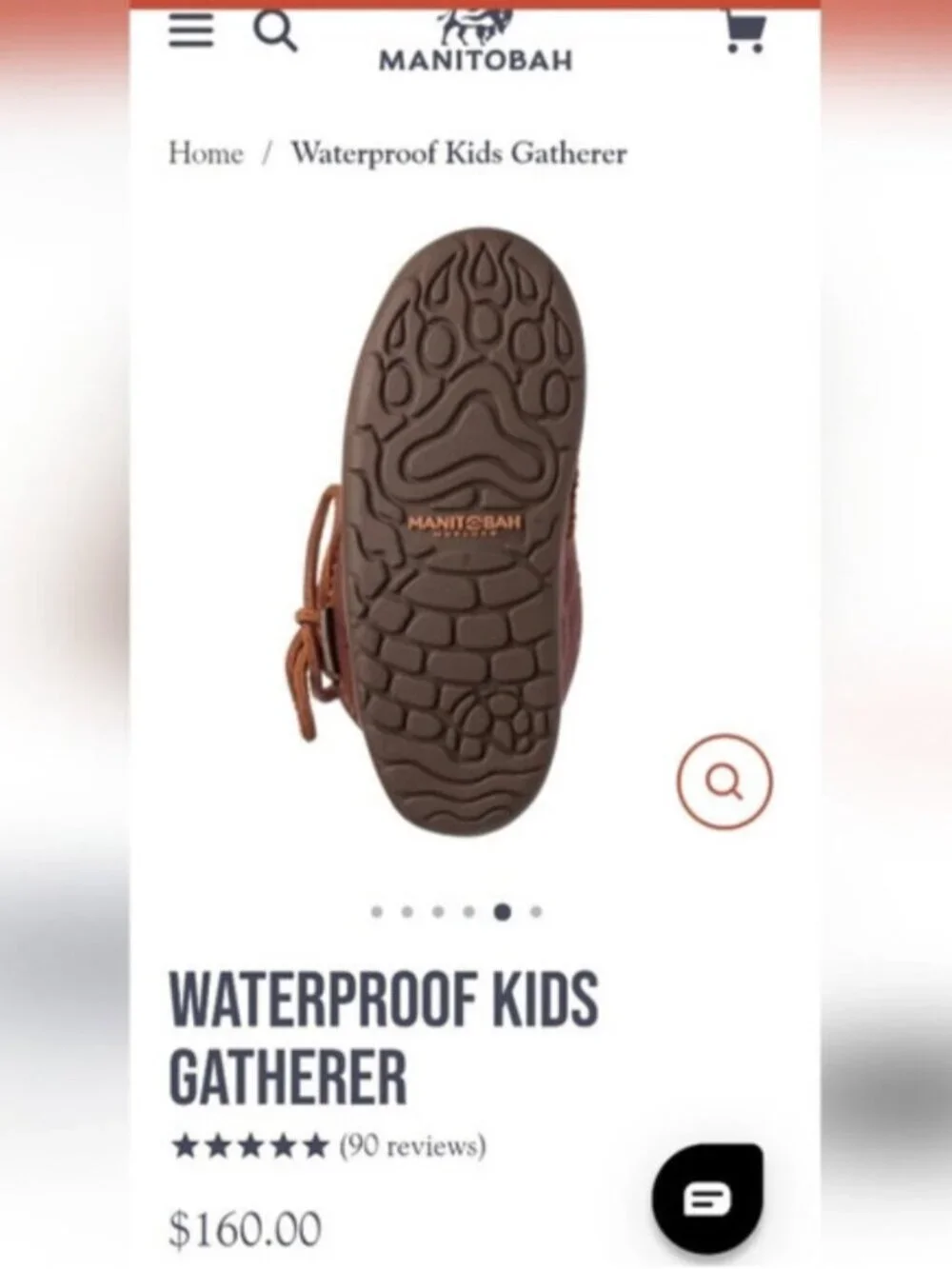 MANITOBAH Mukluks Gatherer kids waterproof boots, Brown cocoa, C 10